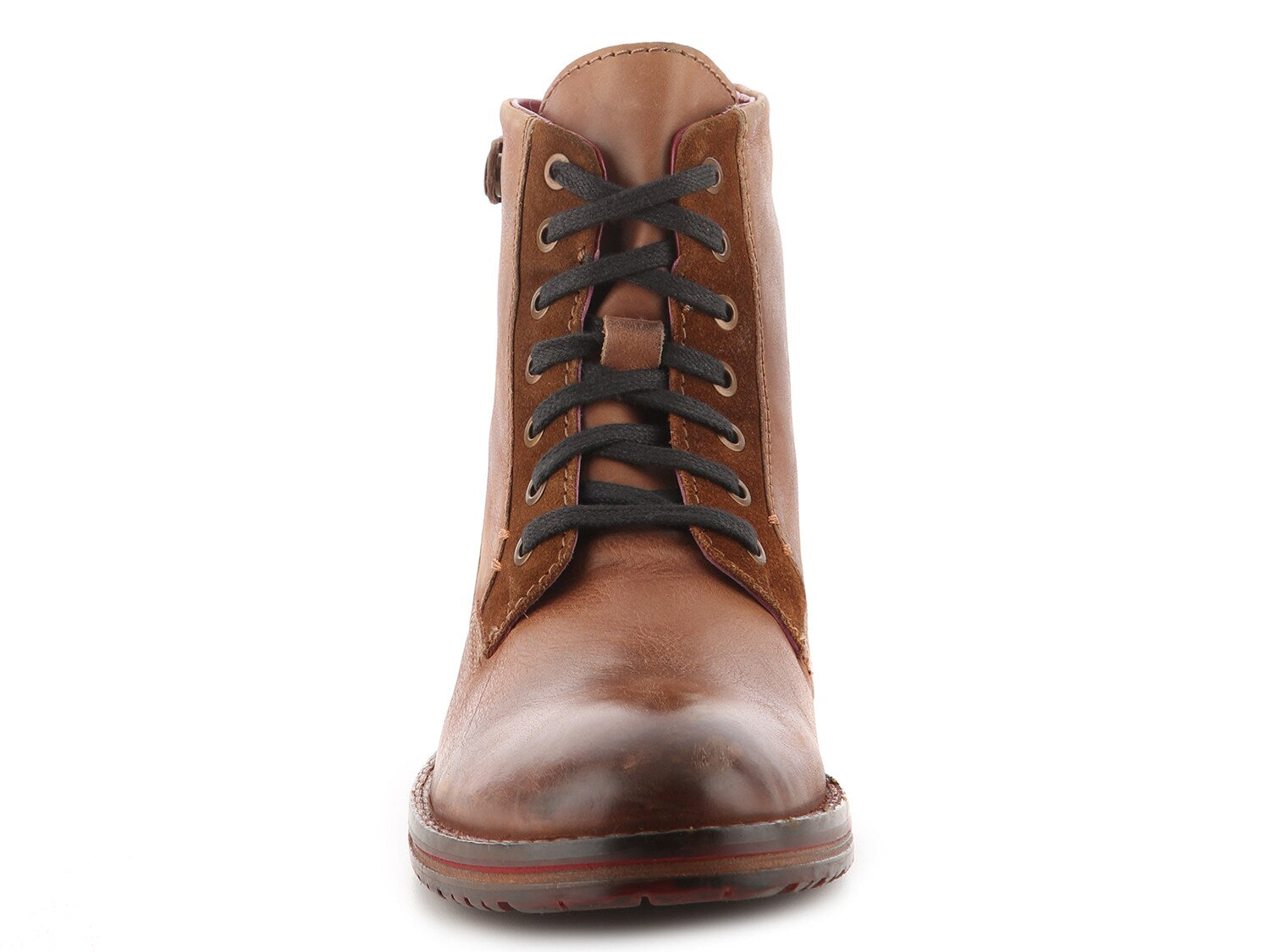 Rustic Asphalt Boots with Asymmetrical Zip, Brown