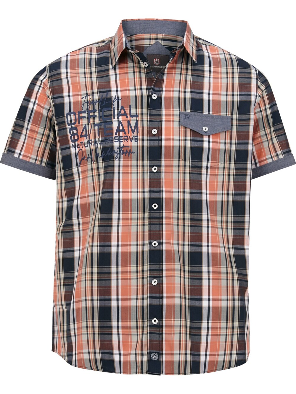 Comfortable button-down shirt Jan Vanderstorm Pieter, red