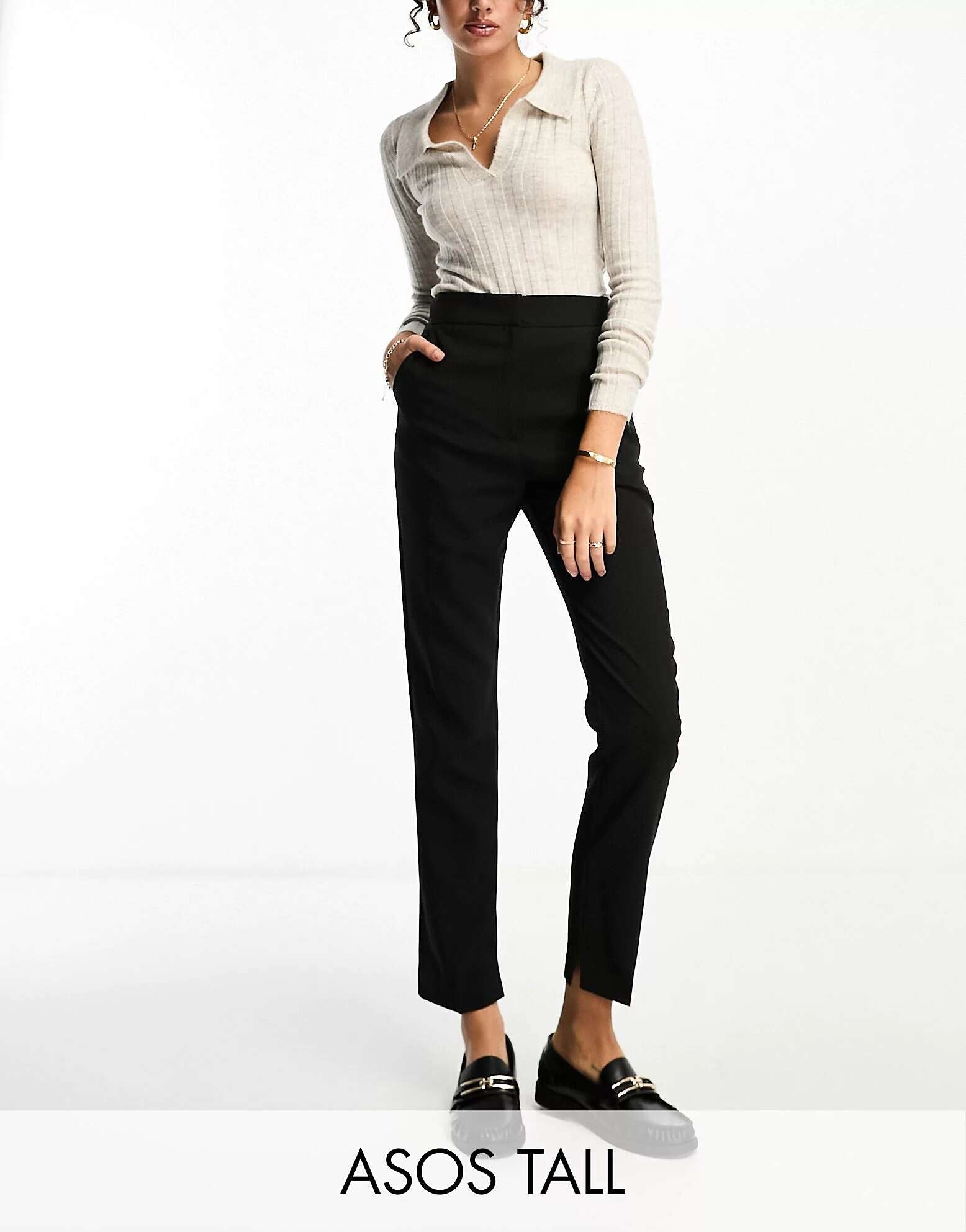 ASOS Tall Skinny Cigarette Pants in Black