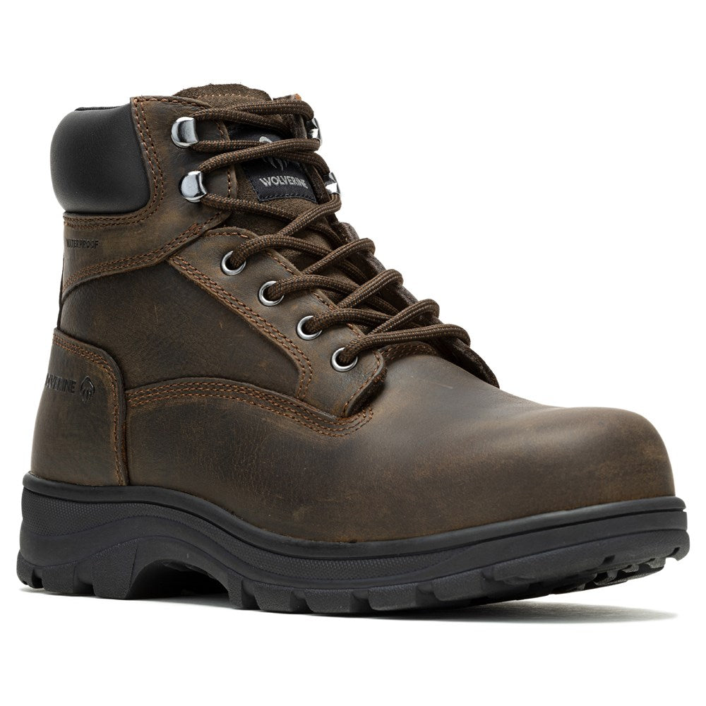 Carlsbad Men's 6" Work Boots Medium/X-Wide Steel Toe Wolverine brown