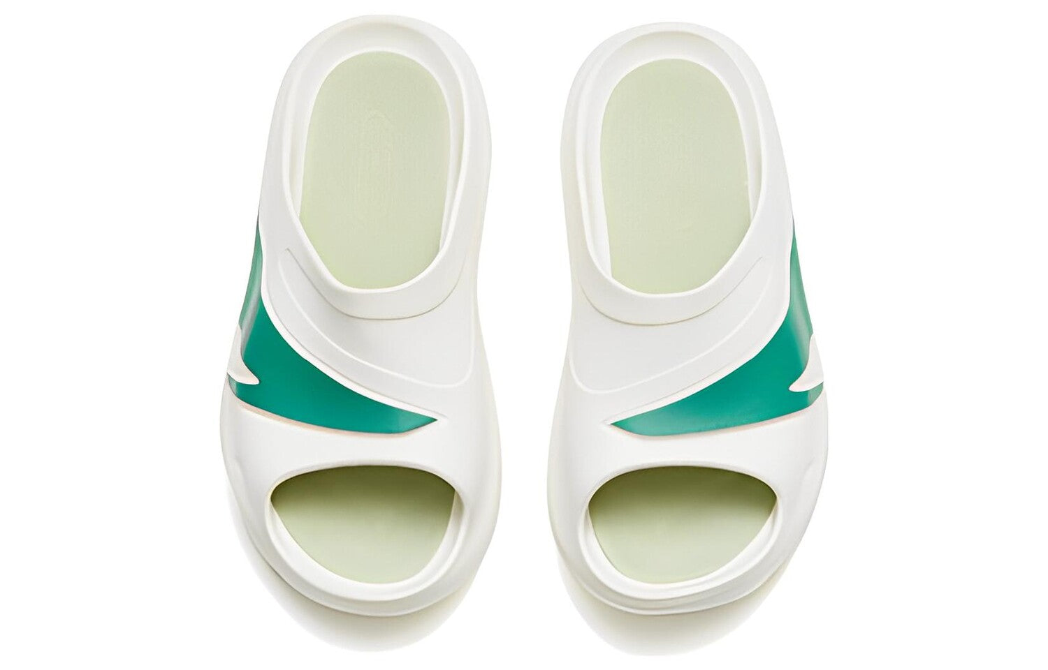 Men's flip flops series C37 white/green Anta