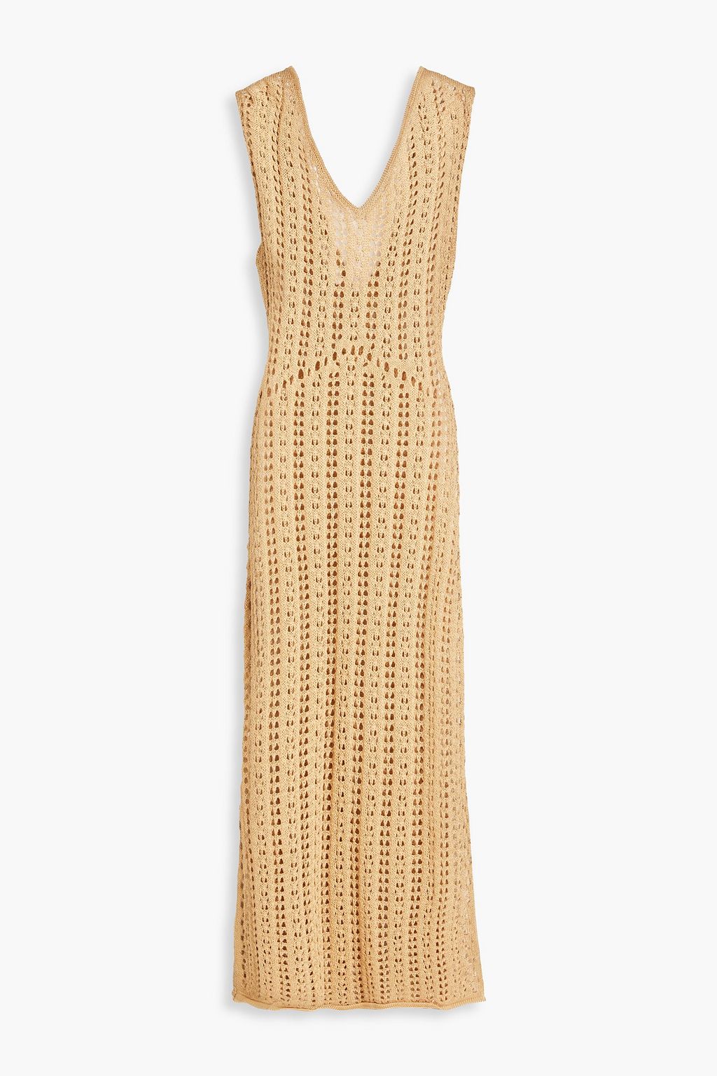 Tallara Pointe Knit Pima Cotton Savannah Morrow Midi Dress, Sand