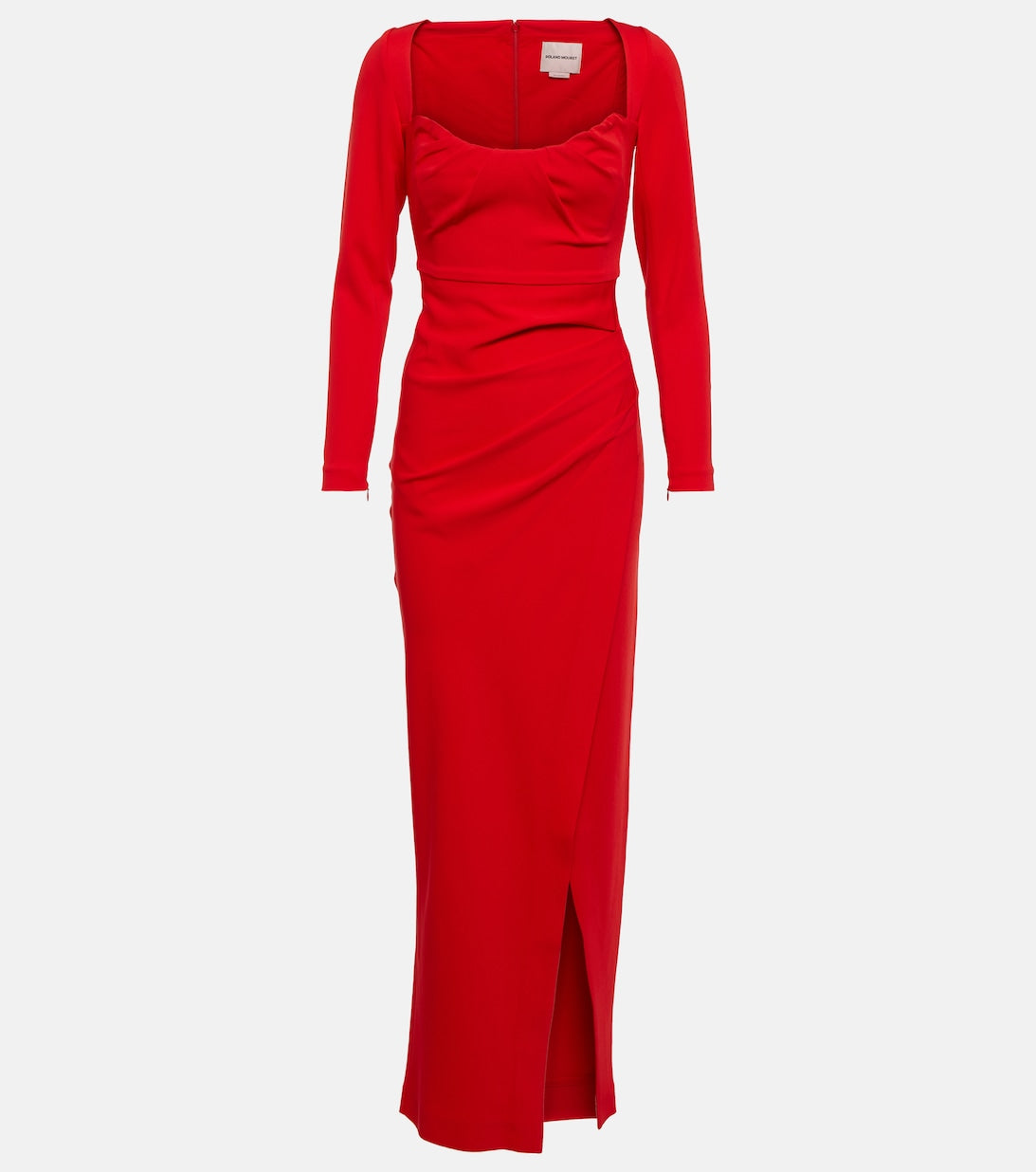 ROLAND MOURET cady maxi dress, red