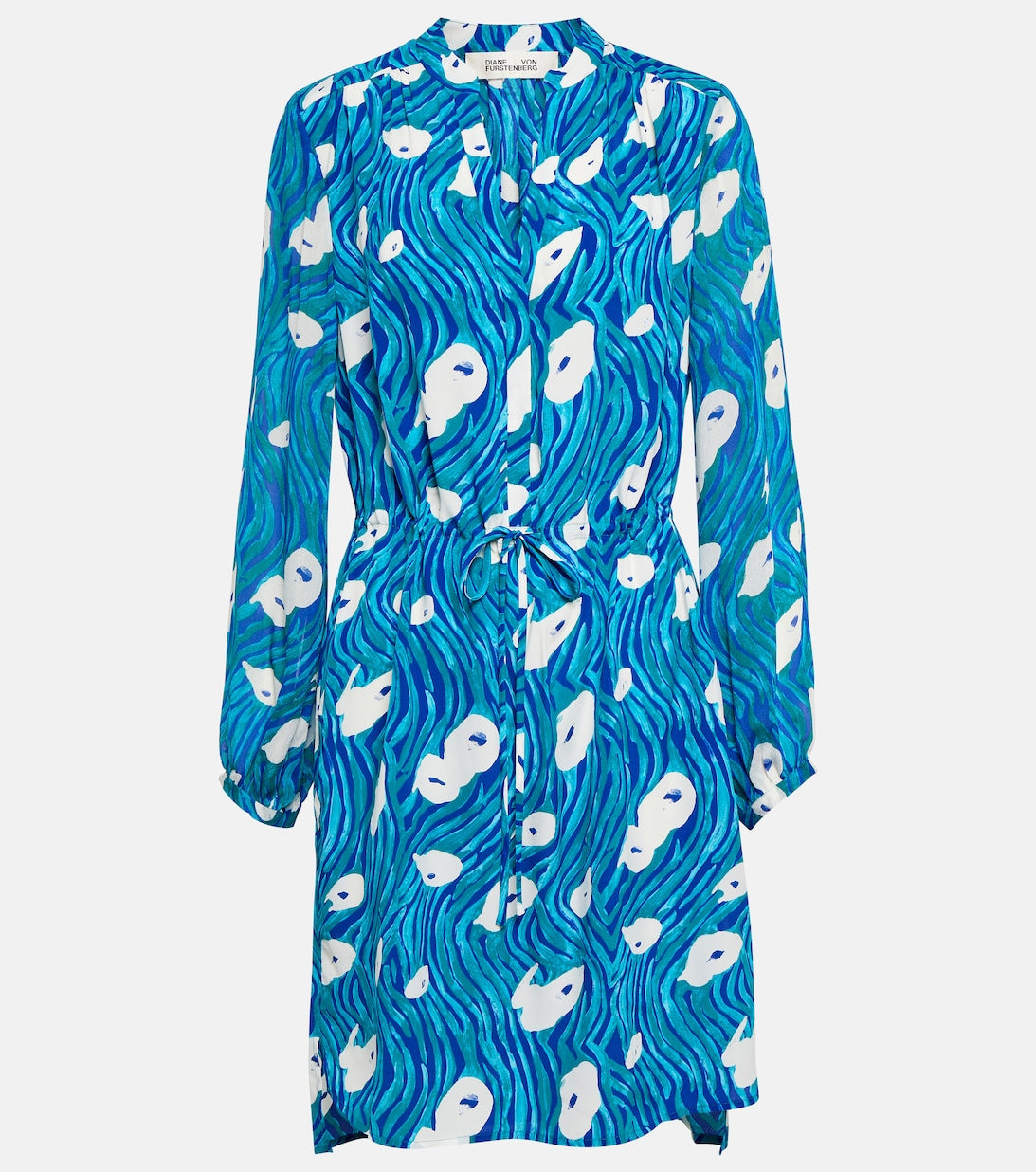 Mini dress with print DIANE VON FURSTENBERG, blue