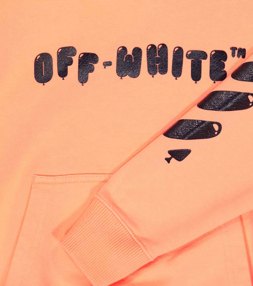 Off-White Cotton Jersey Logo Hoodie, White