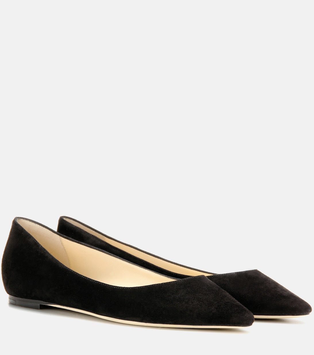 Romy Jimmy Choo Suede Ballet Shoes, Black