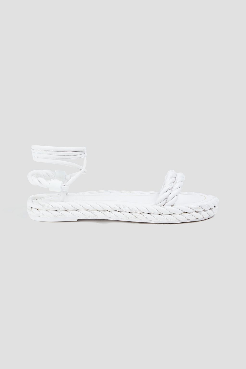 VALENTINO GARAVANI woven leather sandals, white