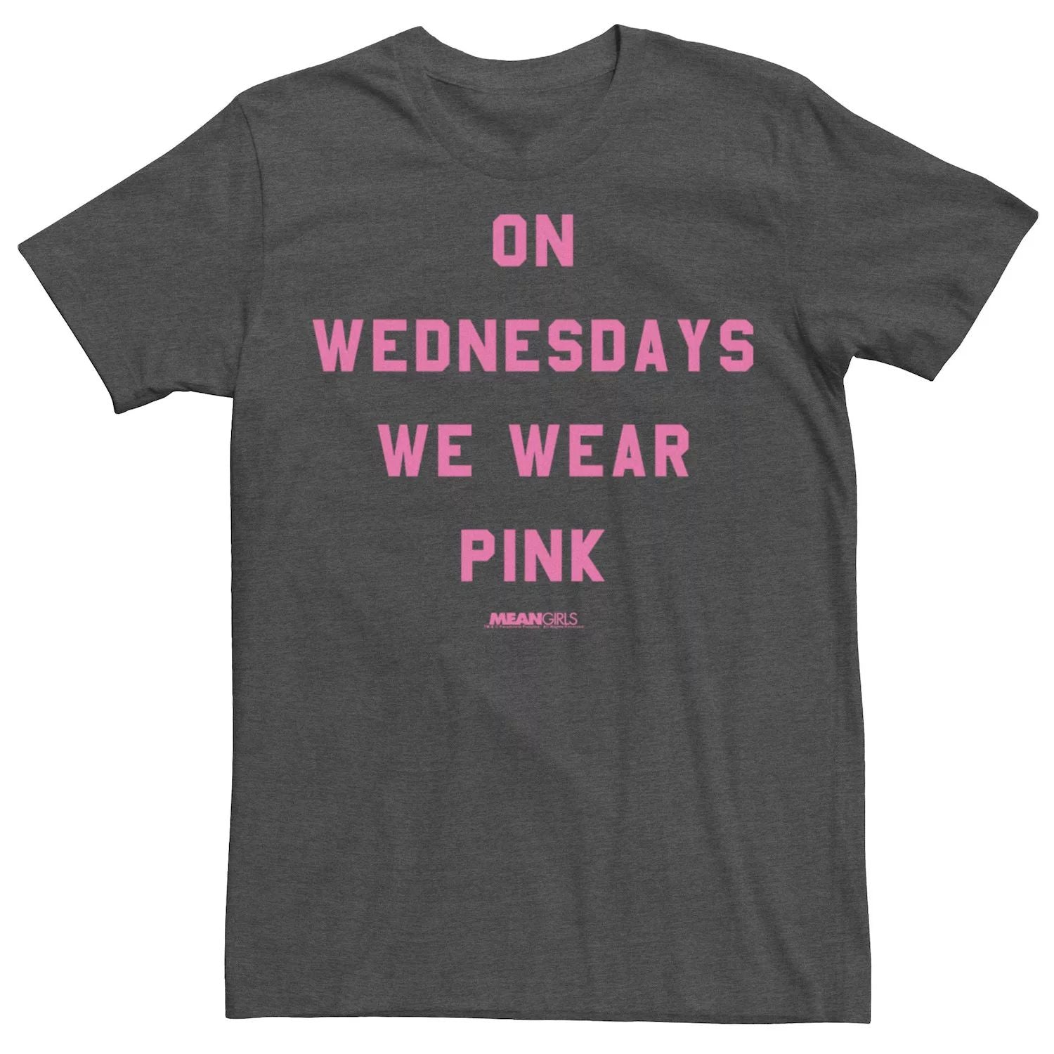 Men's Mean Girls Wednesdays Wear a Pink Licensed Character T-Shirt