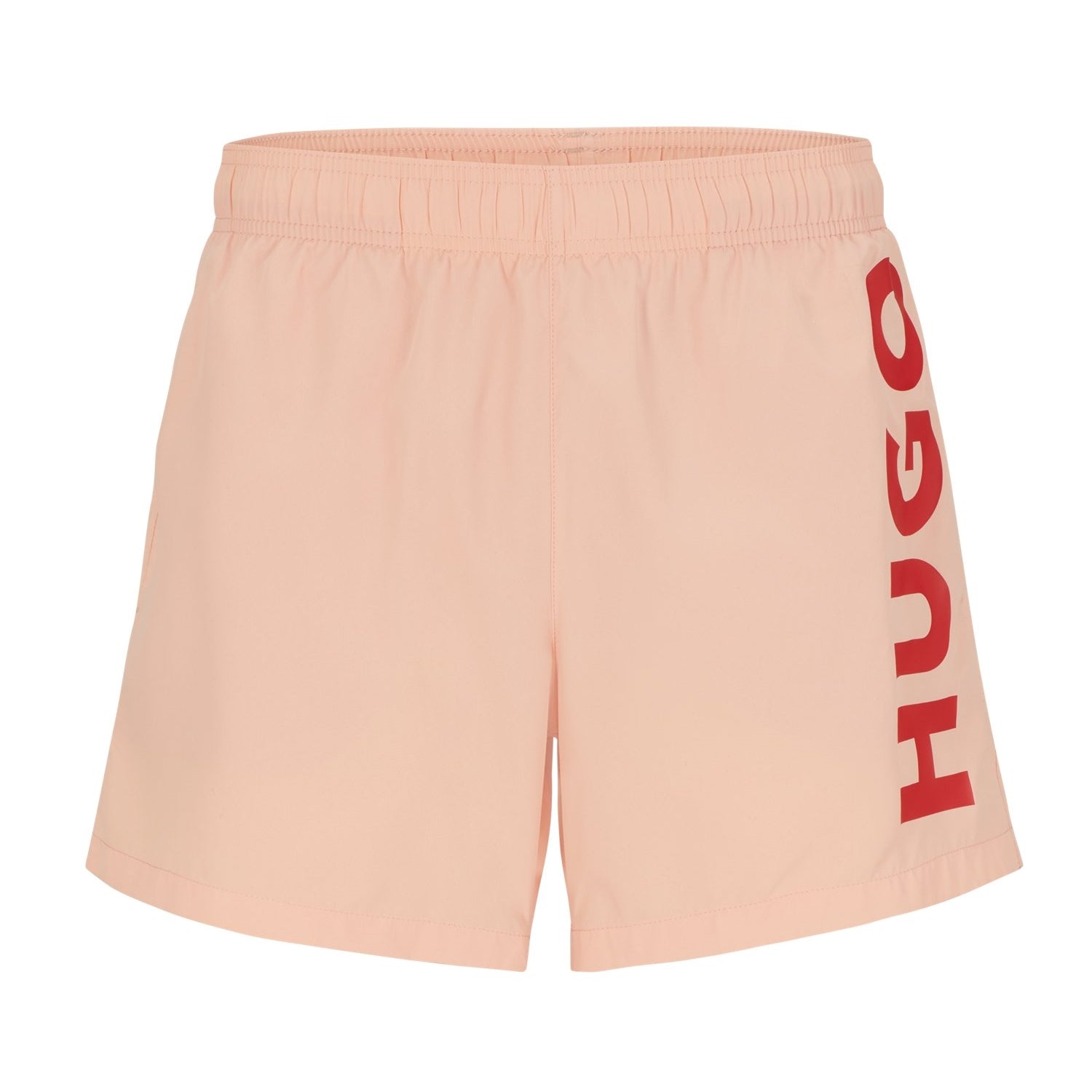 Hugo Swim Shorts With Logo Print, light pink