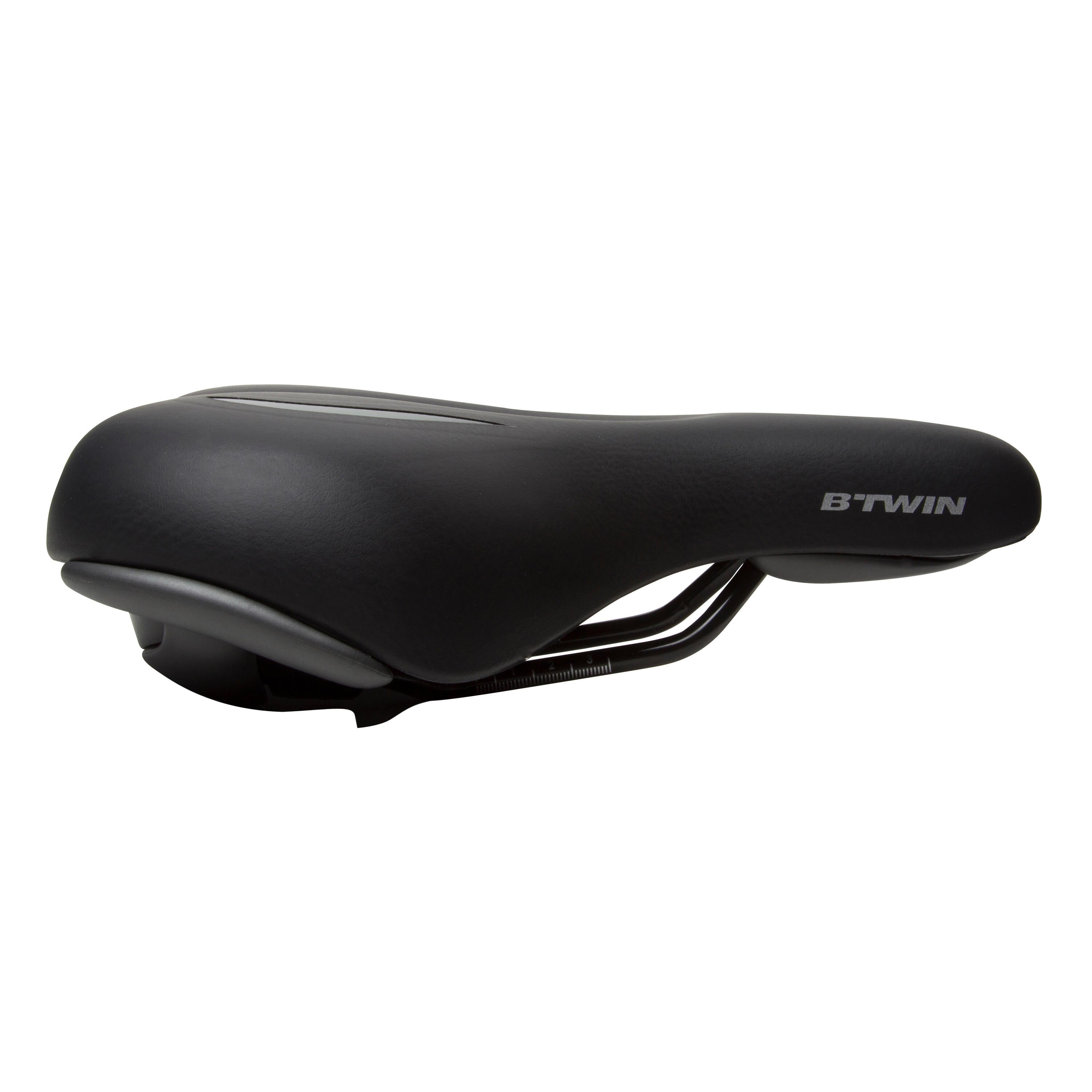 Bicycle saddle gel black CITY 900 Decathlon