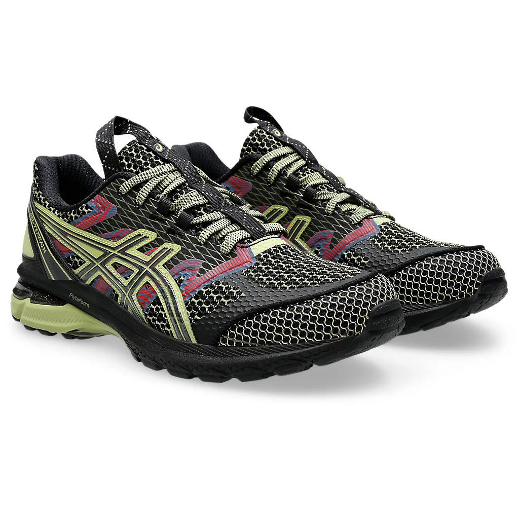 حذاء رياضي Asics US4-S GEL-TERRAIN، أسود/ليموني