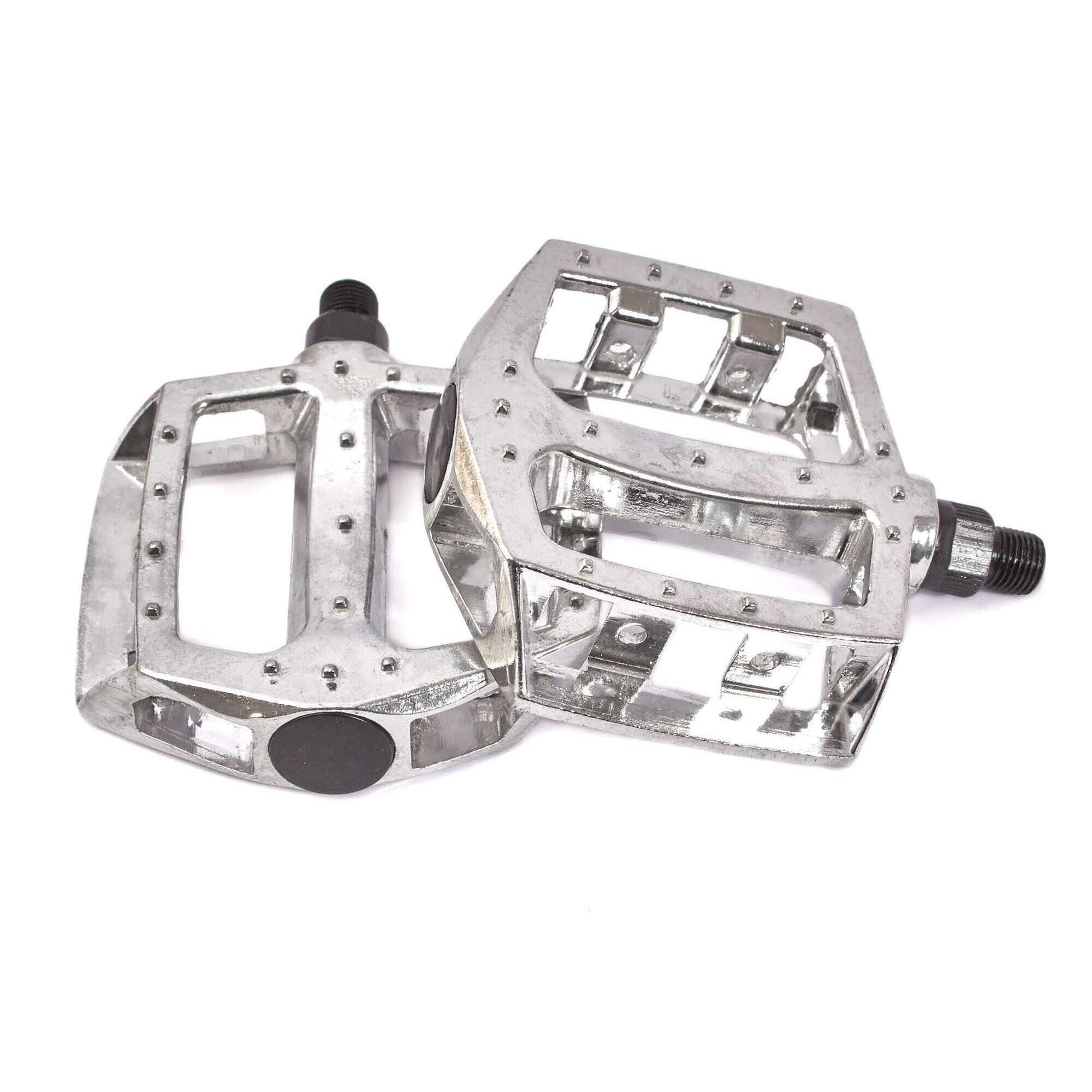 BMX PEDALS SILVER CHROME 1/2" CLATCH, silver