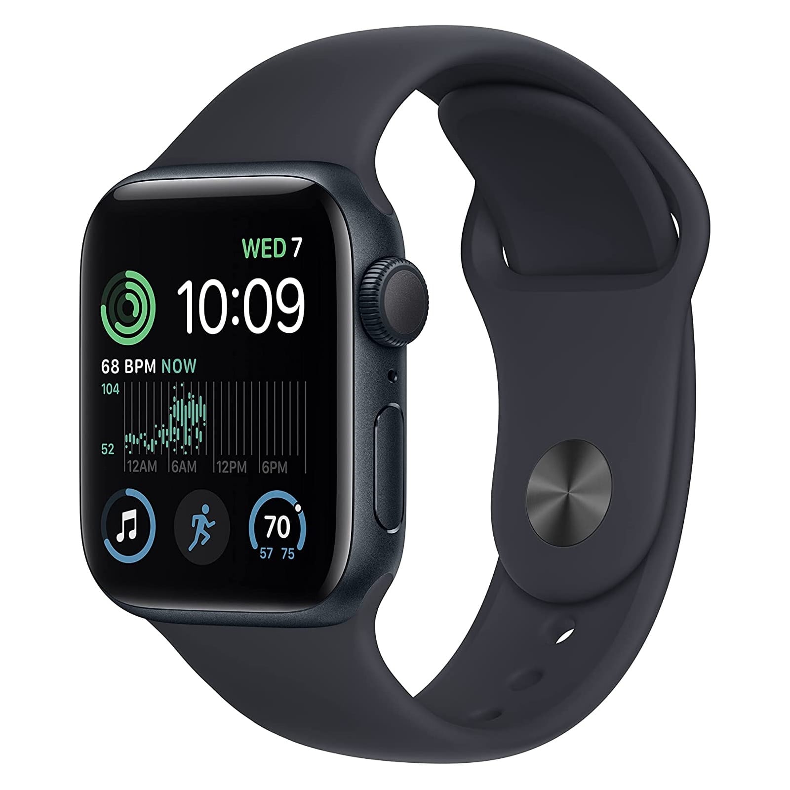 Smartwatch Apple Watch Series SE Gen 2 (GPS), 40 mm, Midnight Aluminum Case/Midnight Sport Band - S/M