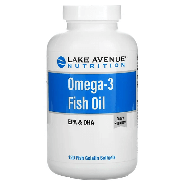 AlaskOmega Omega-3 Fish Oil, 120 Fish Gelatin Capsules, Lake Avenue Nutrition