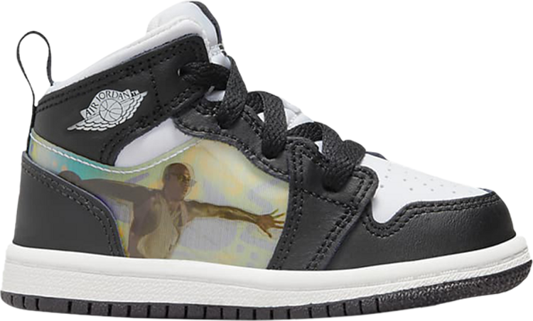 حذاء رياضي Air Jordan 1 Mid TD Hologram باللون الأسود