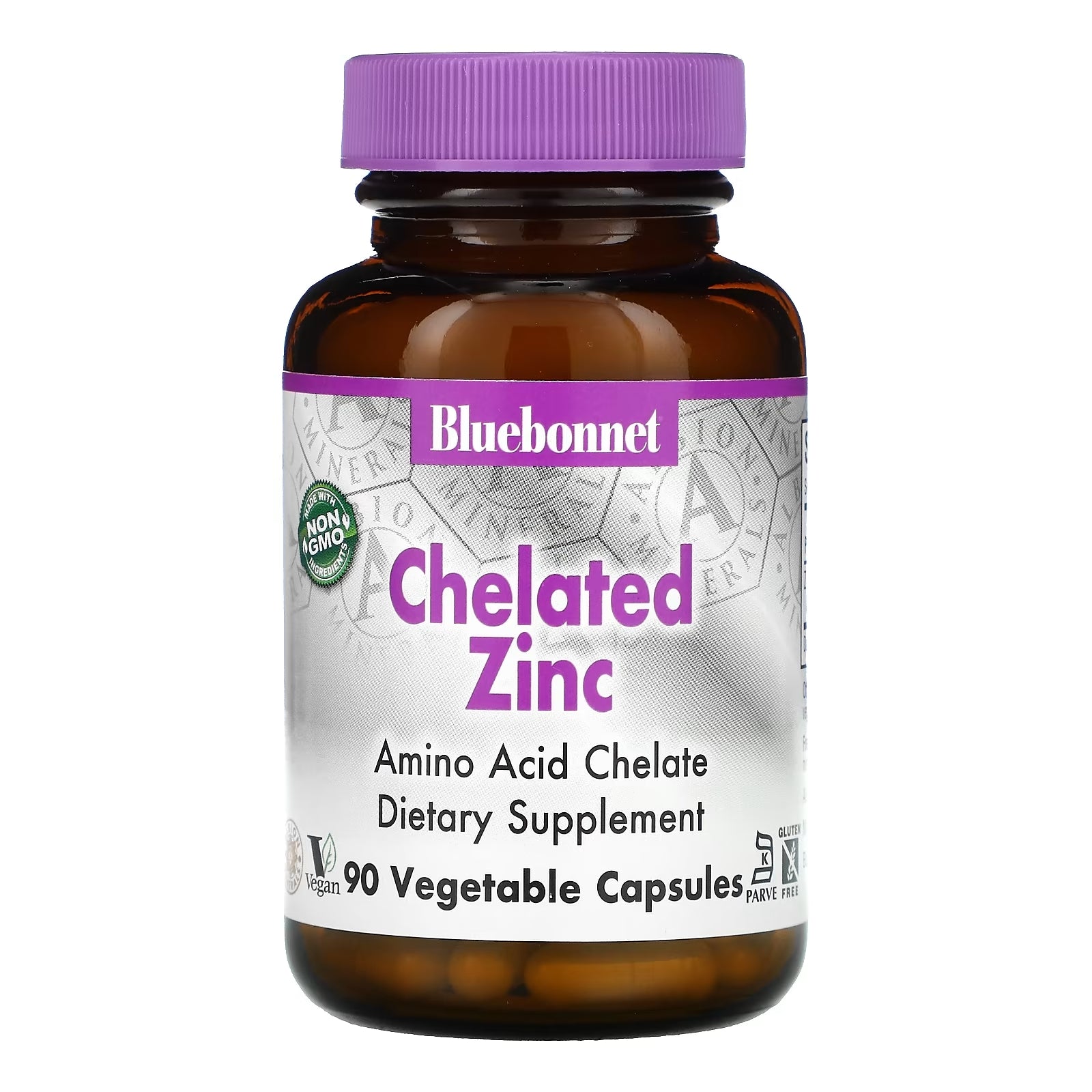 Bluebonnet Nutrition Chelated Zinc, 90 Veggie Capsules