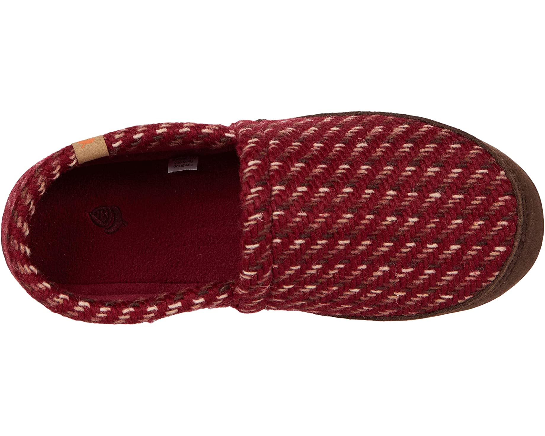 Acorn Moc Acorn Slippers in Garnet Woven Tweed