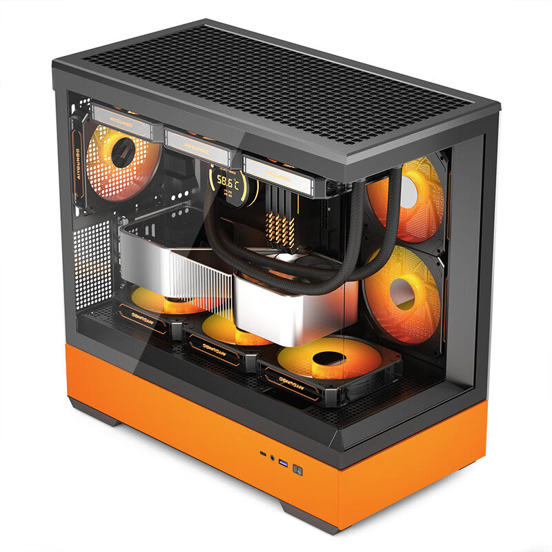 Aigo Xing Canlan Case, Mini Tower, Black/Orange