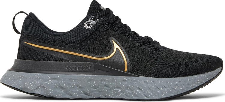 Nike React Infinity Run Flyknit 2 'Black Metallic Gold'