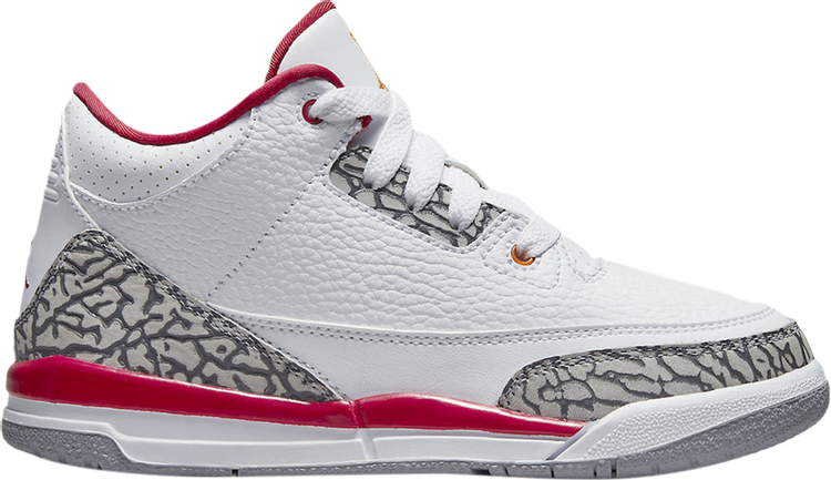 حذاء Air Jordan 3 Retro PS Cardinal باللون الأحمر والأبيض