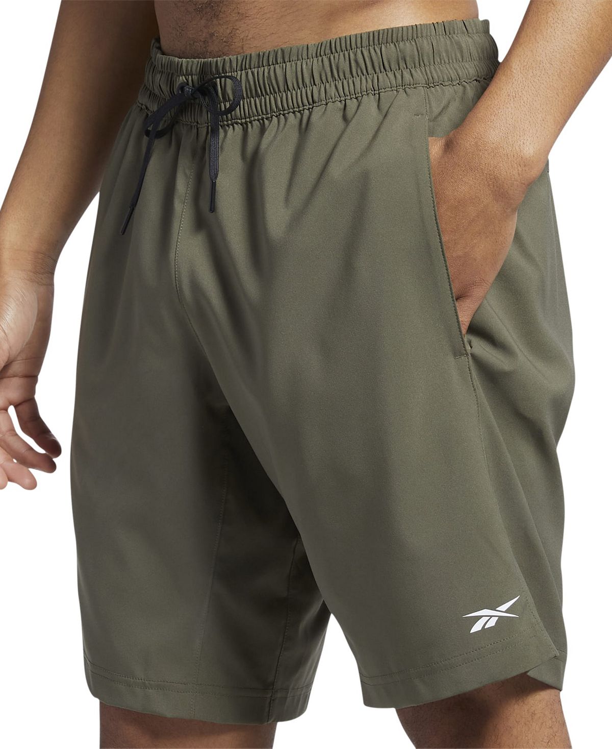 Reebok Men's 9" Regular Fit Woven Drawstring Moisture Wicking Shorts