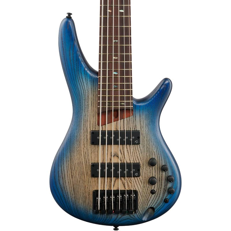 Ibanez SR606E Electric Bass, 6-String, Space Blue Starburst Flat SR606ECTF