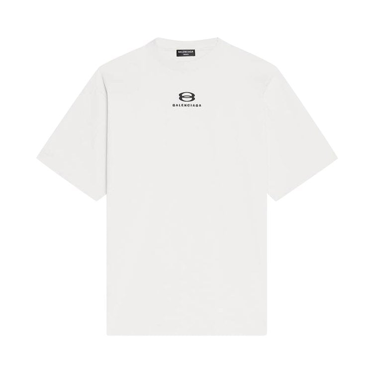 Balenciaga Large Fit T-Shirt 'Chalky White/Black', white