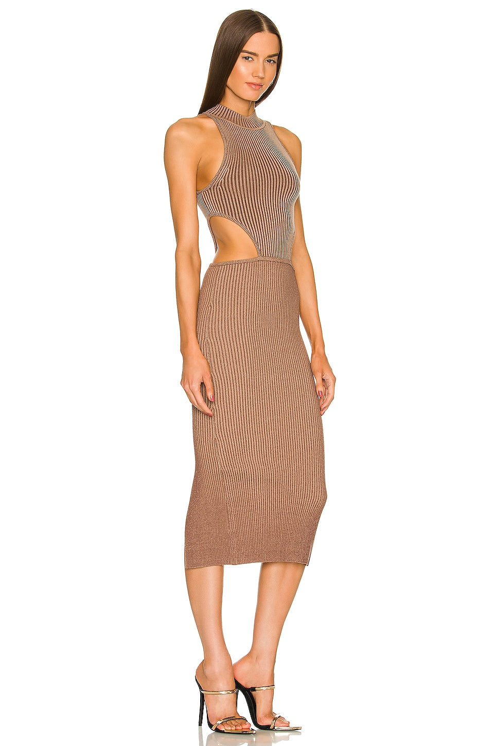 Michael Costello x REVOLVE Lenora dress, brown