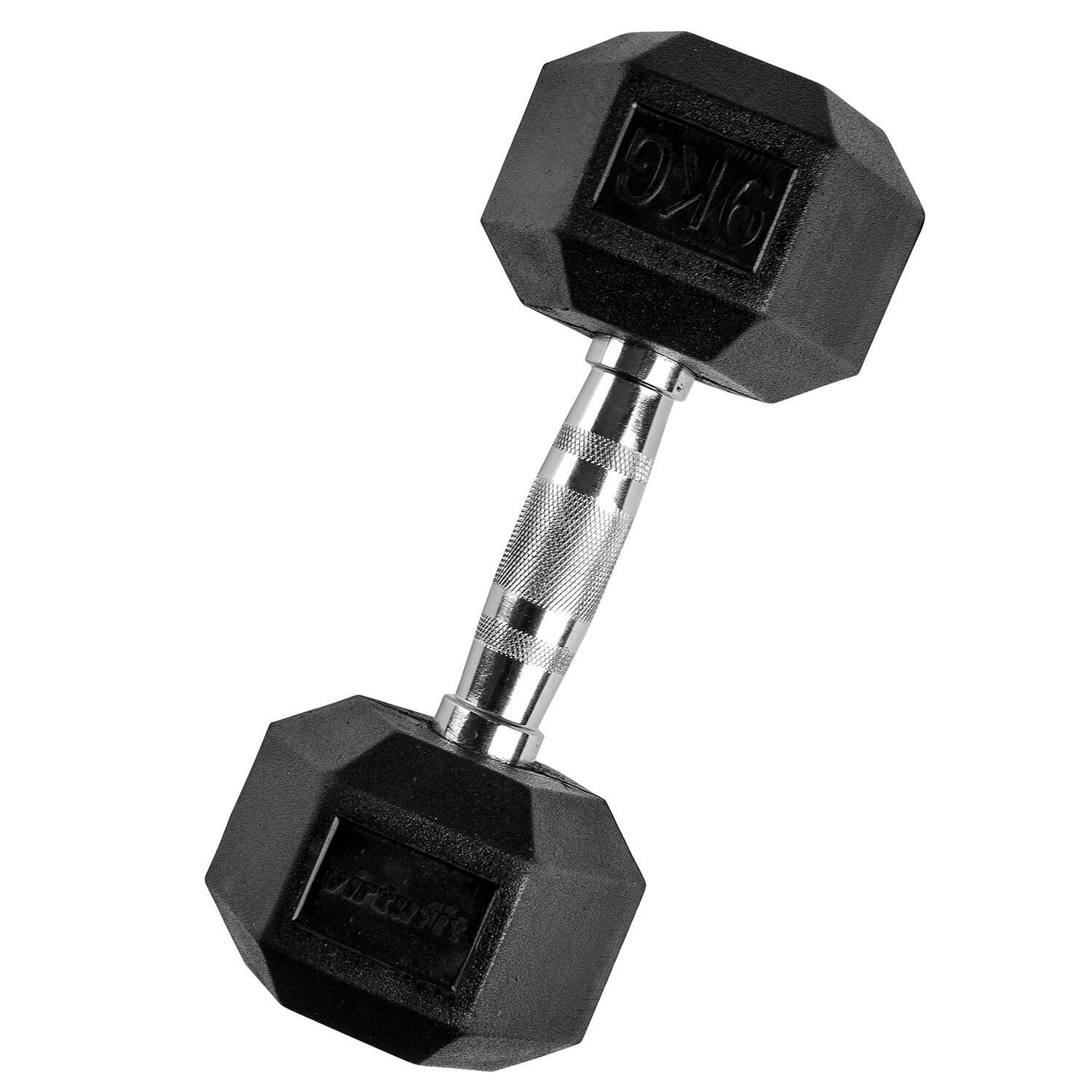 Hexagon with dumbbells - Dumbbell - VIRTUFIT dumbbell, black