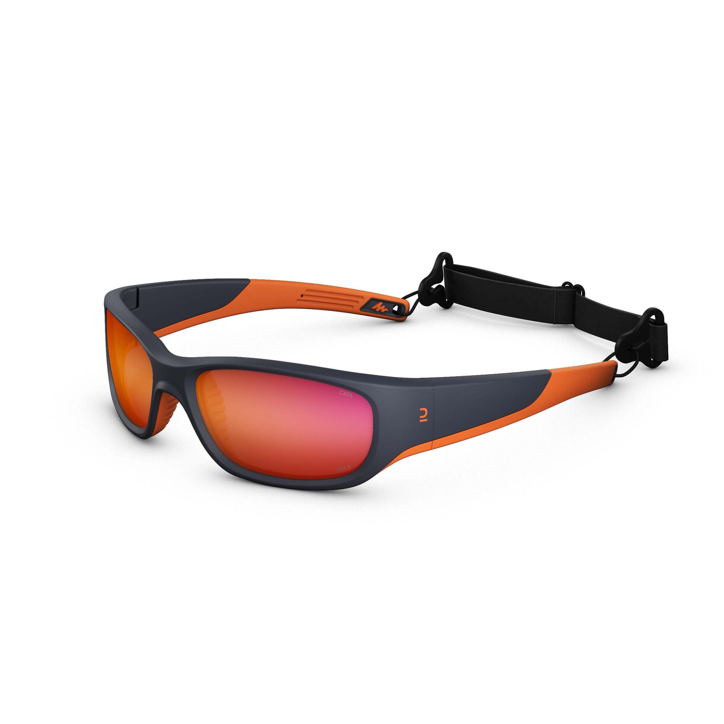 Children's sunglasses Quechua MH T550, category 4, black-orange