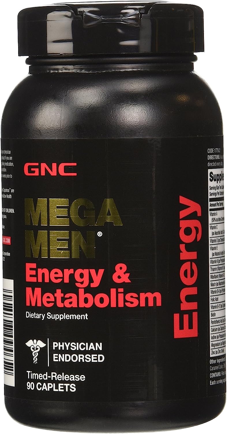 GNC Mega Energy Male Metabolism Multivitamin, 90 Tablets