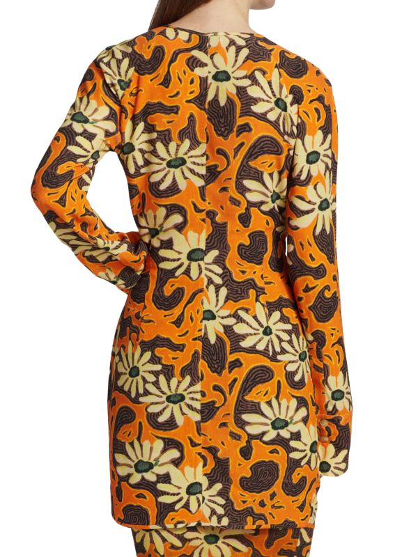 Nanushka ira wrap dress, orange