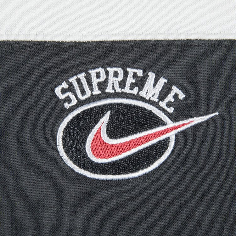 Supreme x Nike Stripe Hooded Sweatshirt 'Black', black