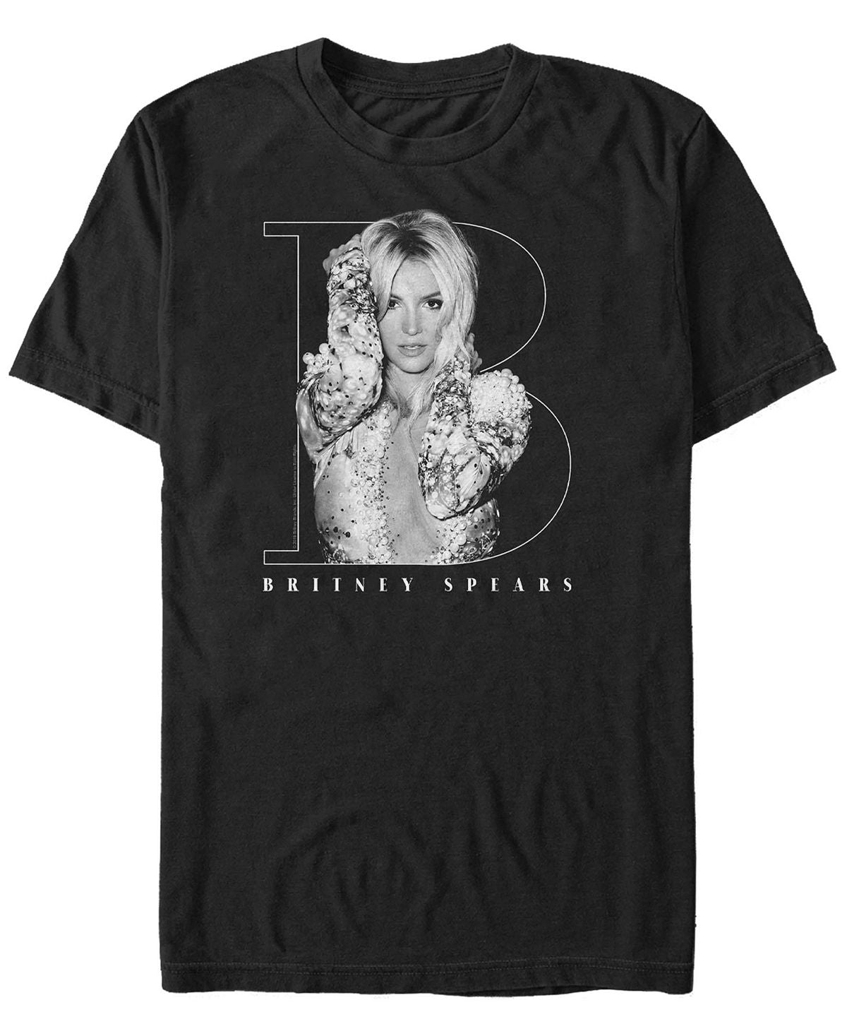 Men's Britney Spears Big B Logo Fifth Sun Short Sleeve T-Shirt, Black