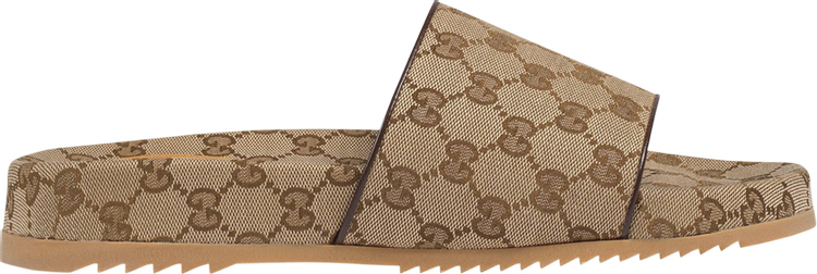 صندل Gucci GG Canvas Slide صندل بيج مونوغرام، بيج