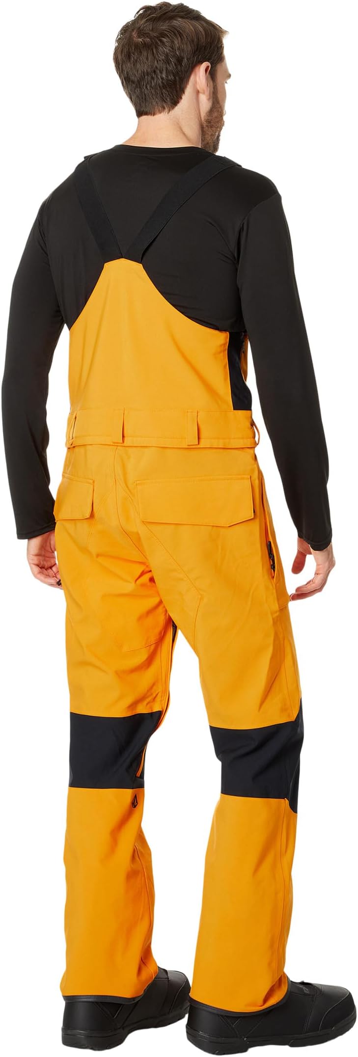 بنطال Roan Bib Overalls Volcom Snow، باللون الذهبي