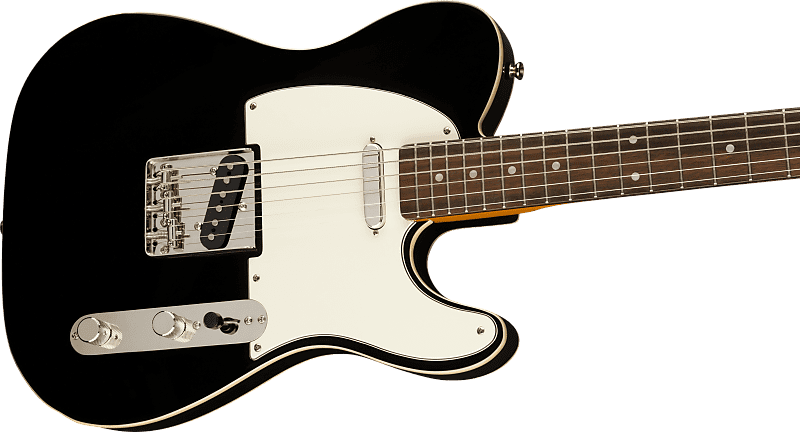 واقي ريشة Squier Classic Vibe Baritone Custom Telecaster Parchment باللون الأسود