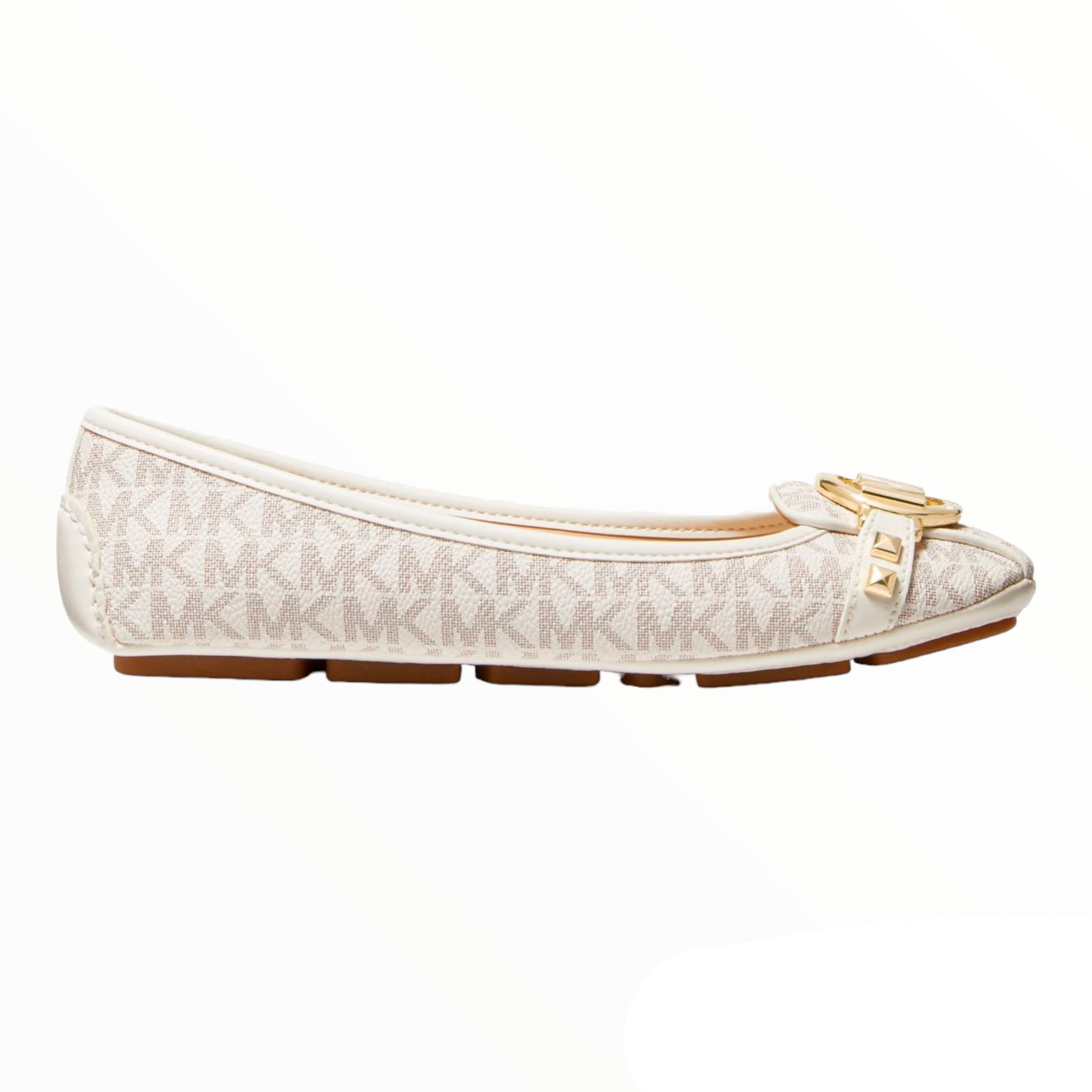 Michael Michael Kors Fulton Studded Logo Moccasins, white