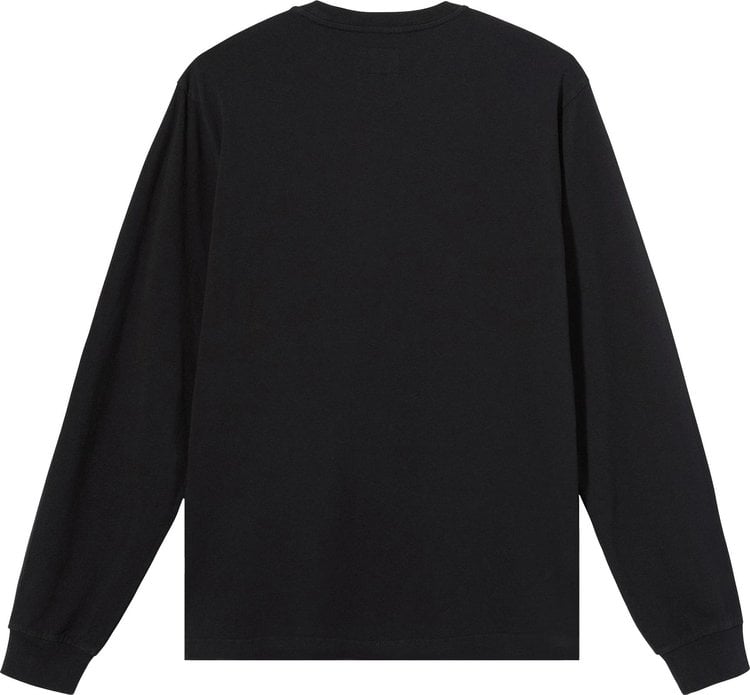 Stussy Stock Logo Long-Sleeve Crew 'Black', black