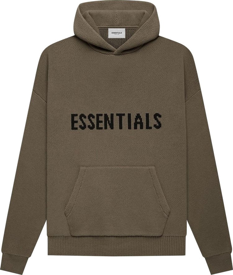 سترة محبوكة من Fear of God Essentials بعنوان "Harvest"، باللون البني