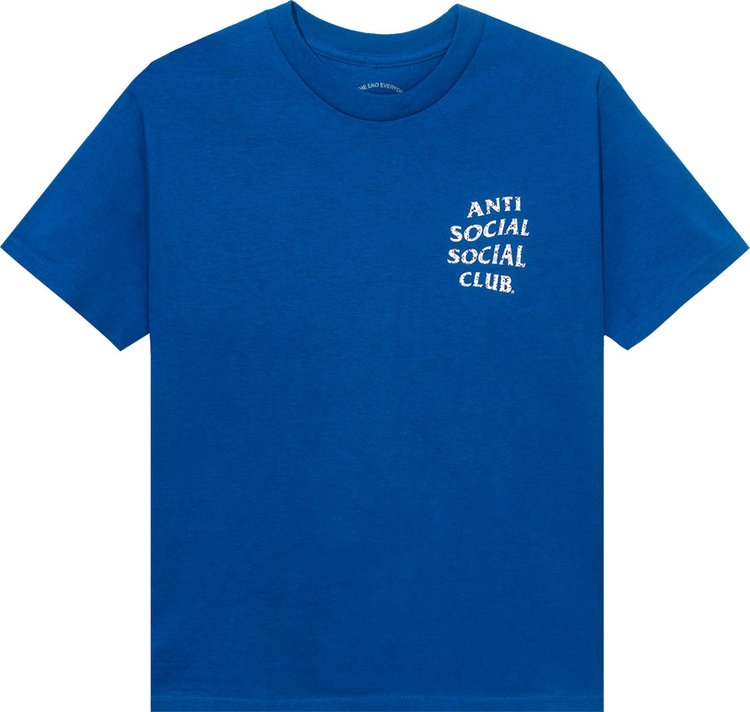 Anti Social Social Club x Case Study Flag Tee 'Blue', blue