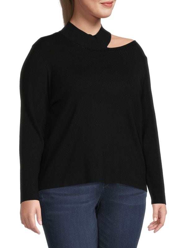 Calvin Klein Plus Cutout Sweater, Black