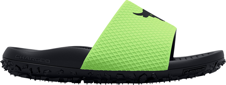 Under Armor Project Rock Slide Quirky Lime Sandals, Green