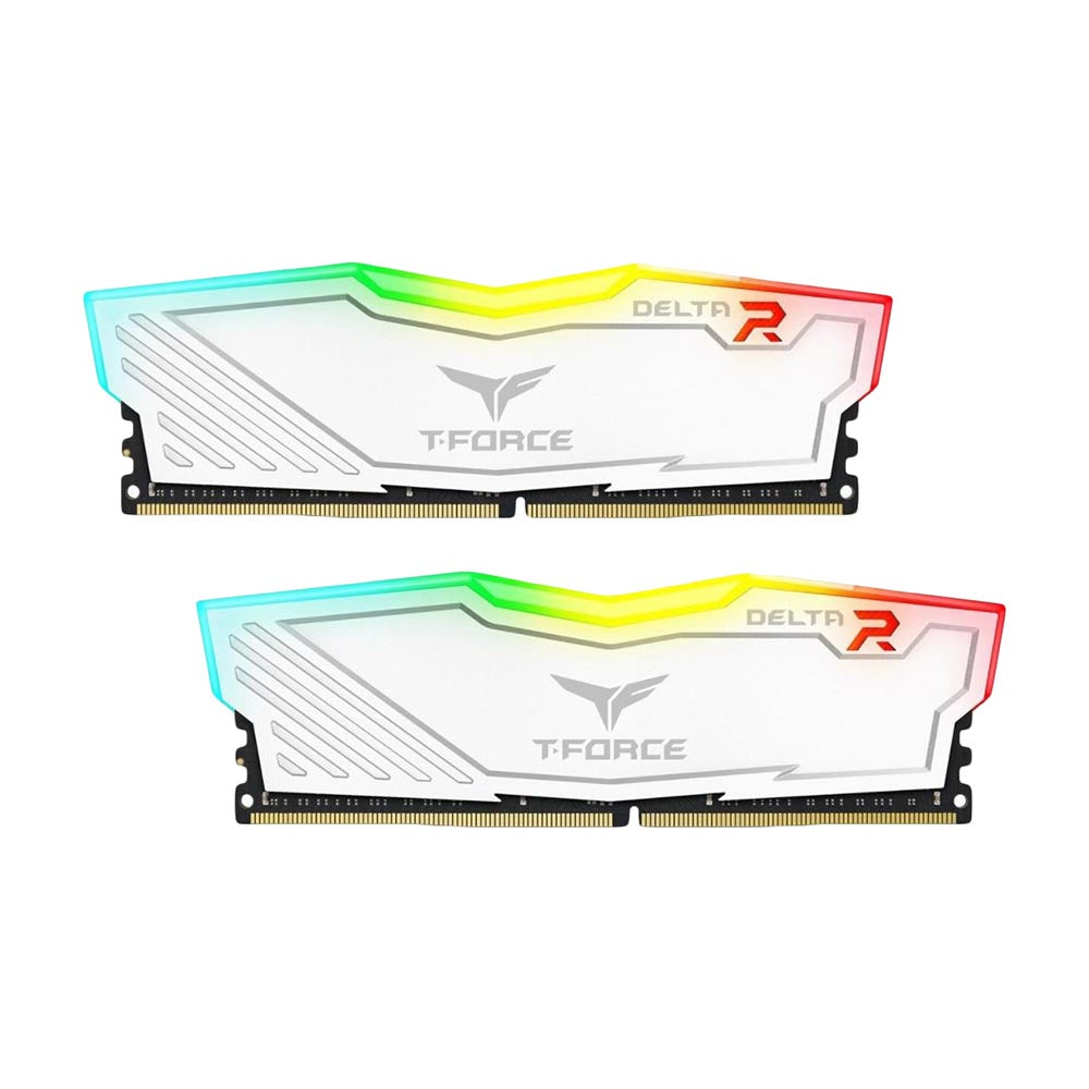 مجموعة ذاكرة RAM Team Group T-Force Delta RGB سعة 64 جيجابايت (2x32)، ذاكرة DIMM DDR4، 3200 ميجاهرتز، TF4D464G3200HC16CDC01