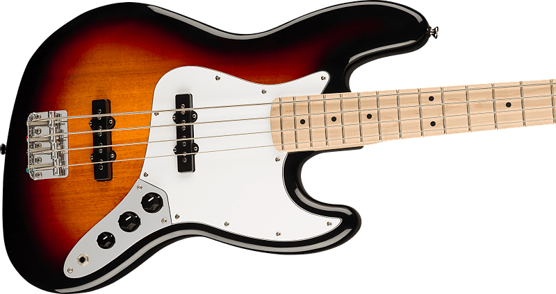 Squier Affinity Series Jazz Bass White Pickguard 3-Color Sunburst