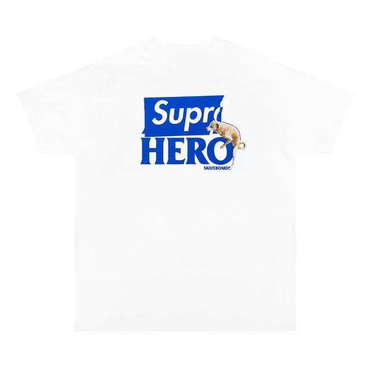 تي شيرت Supreme x ANTIHERO Dog Tee باللون الأبيض