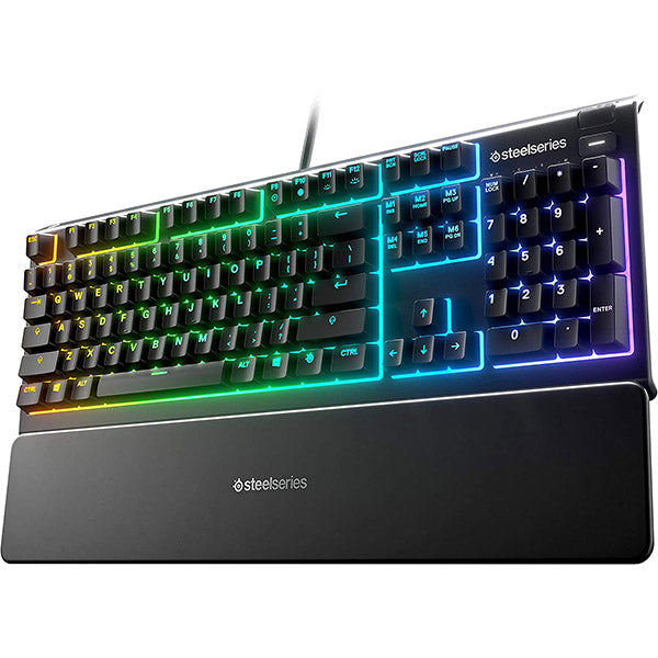 Wired gaming keyboard SteelSeries Apex 3, Whisper Quiet Gaming Switch, black