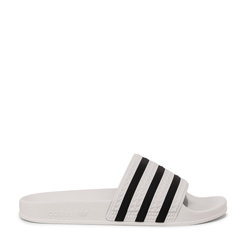 Women's Adidas Adilette slides, white/black