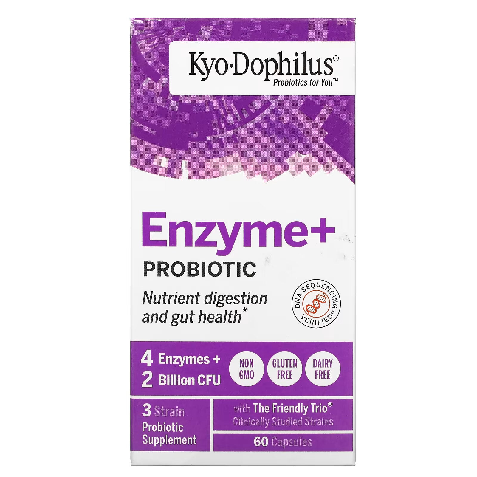 Kyolic, Kyo-Dophilus, Probiotics & Enzymes, 60 Capsules