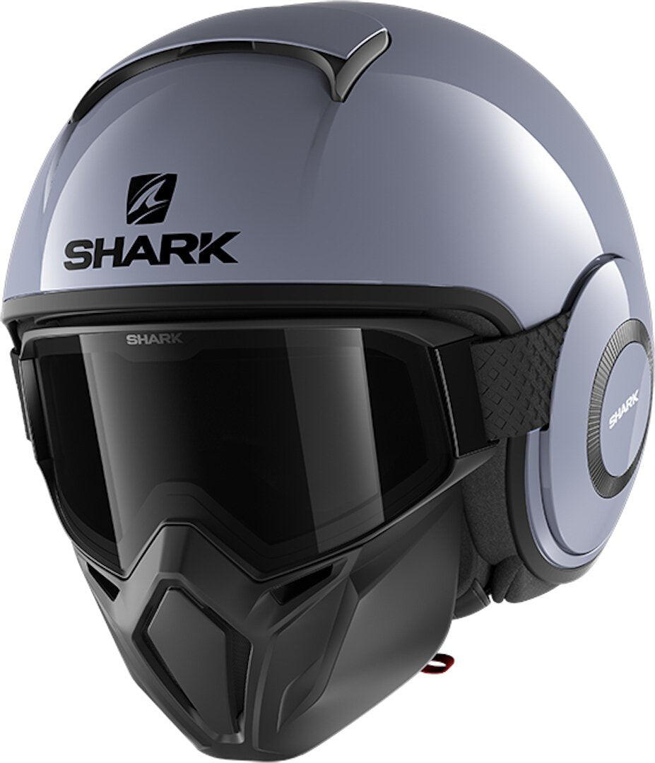 Shark Street-Drak Blank Helmet with Removable Lining, Light Gray